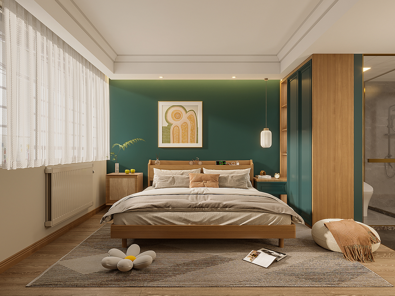 北欧风卧室（图ZMzE5MDYyOTY0） - 家装设计 - 站酷设计师人间小西瓜原创素材 - 站酷ZCOOL