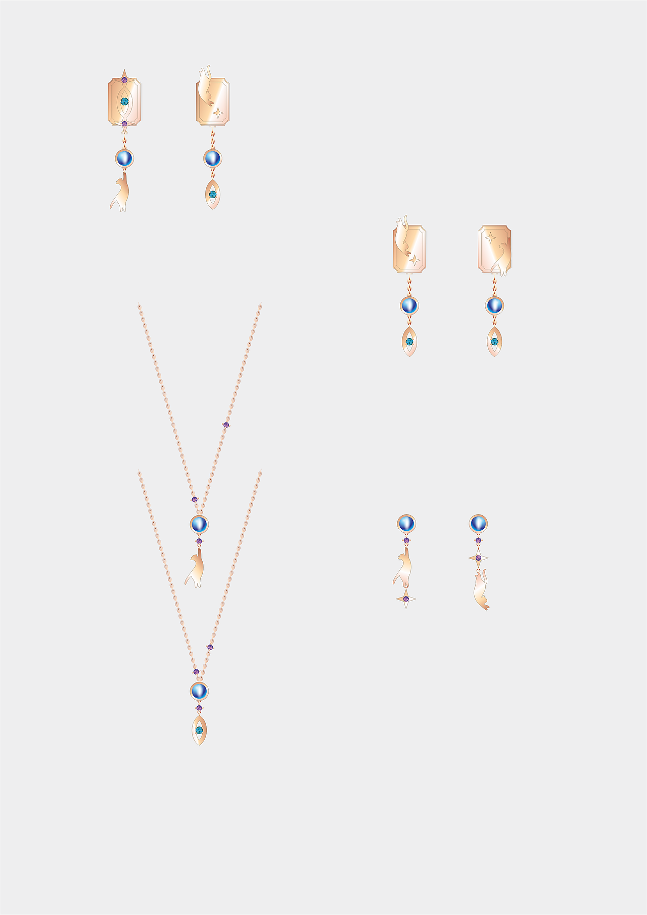 神秘塔罗牌元素轻复古珠宝首饰设计——猫塔罗（图ZMzY1ODY4Nzcy） - 首饰设计 - 站酷设计师WW帽子原创素材 - 站酷ZCOOL