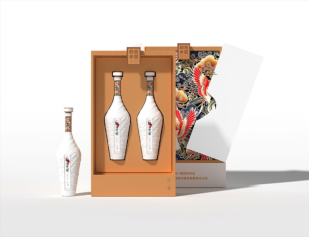 鶴意中國丨白酒丨包裝設(shè)計(jì)（圖ZMzE3Nzc1MDY0） - 包裝 - 站酷設(shè)計(jì)師夏禾lab原創(chuàng)素材 - 站酷ZCOOL