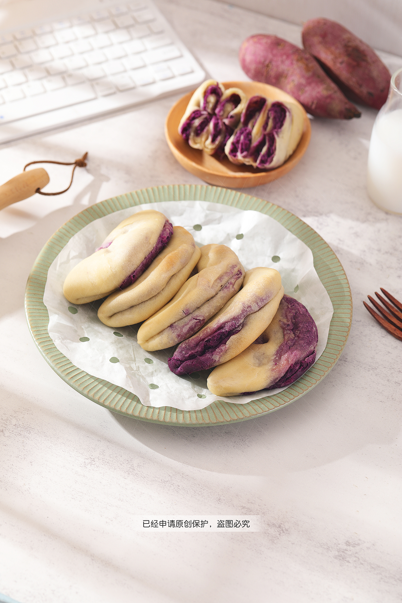 无蔗糖 纯手工制作紫薯芋泥饼 古法制作（图ZMzA3MzcxNTQ0） - 产品摄影 - 站酷设计师光绪摄影工作室原创素材 - 站酷ZCOOL