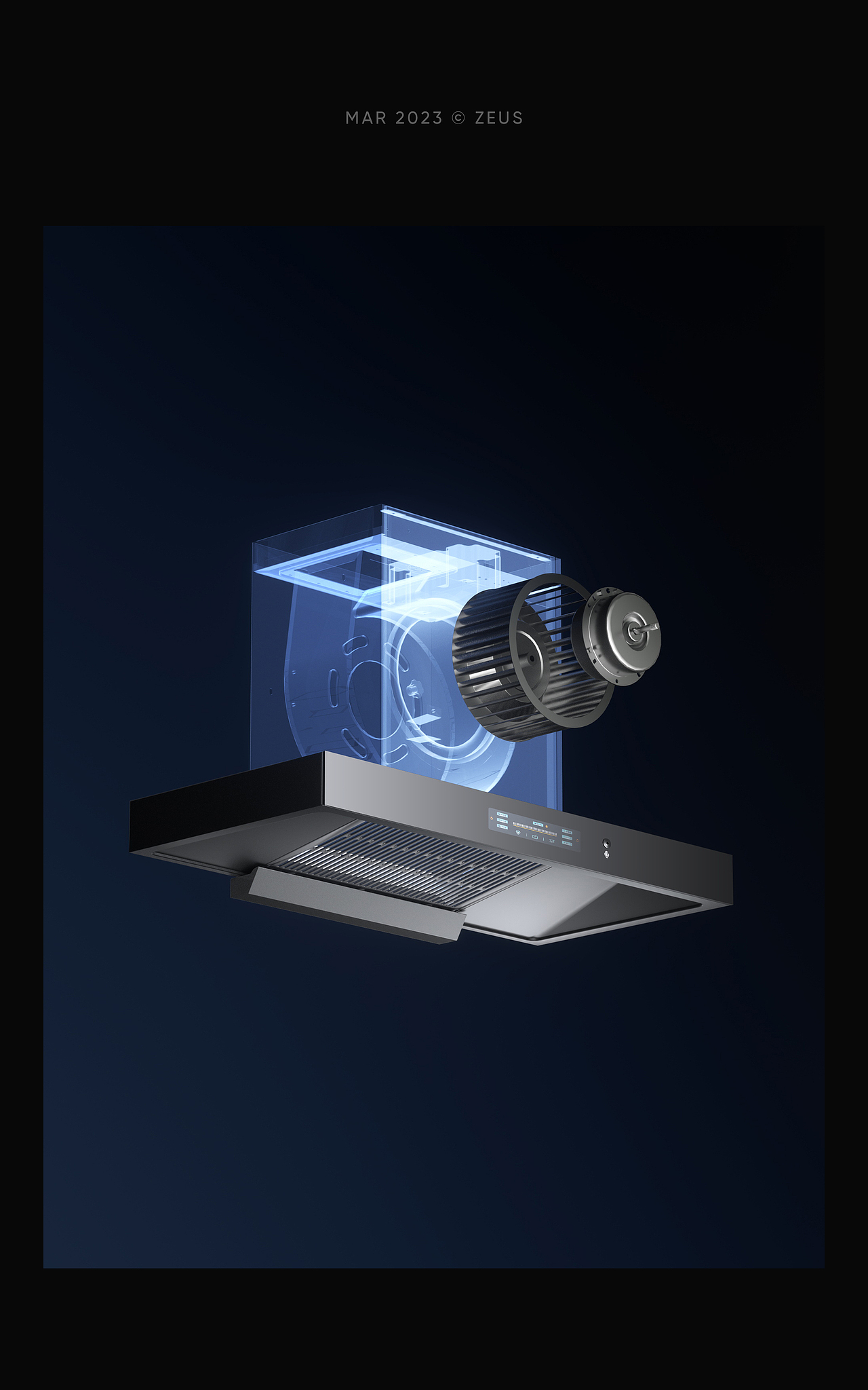 2023 顾家|油烟机场景渲染