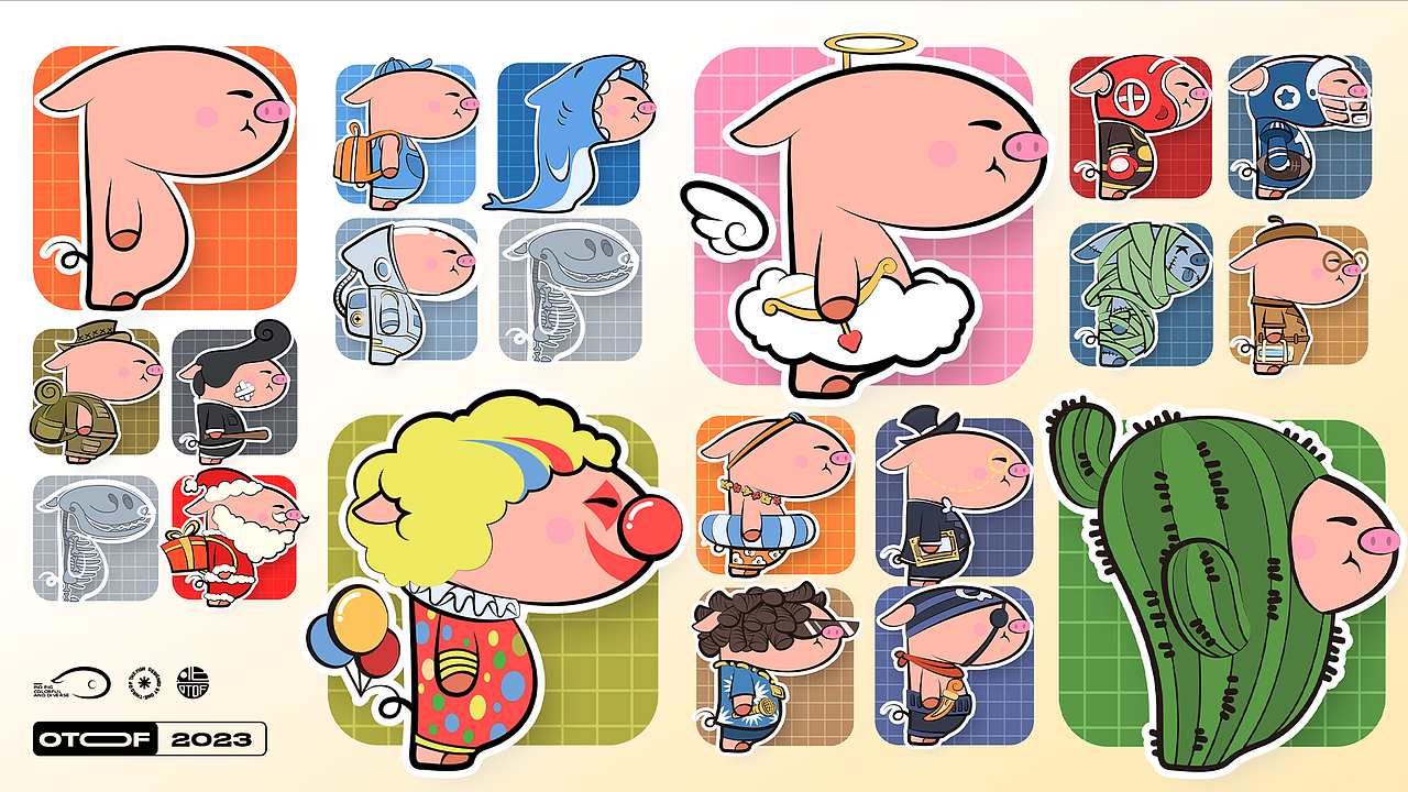 PIO PIG ｜IP DESIGN（图ZMzQxNjg0ODI4） - IP形象 - 站酷设计师三分鱼OTOF原创素材 - 站酷ZCOOL