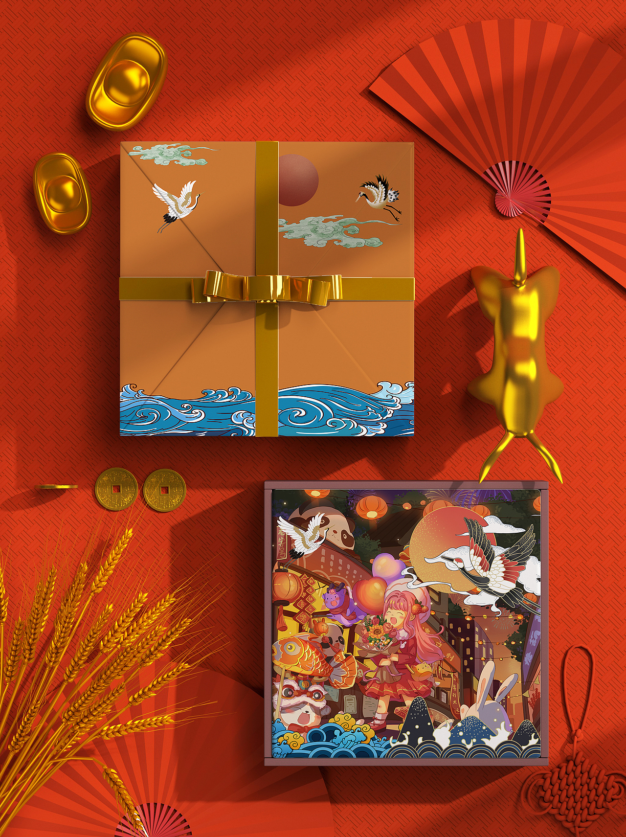2024龙年春节贺图系列--龙年大吉（图ZMzYxMzIxMTYw） - 商业插画 - 站酷设计师沐苡澄澄原创素材 - 站酷ZCOOL