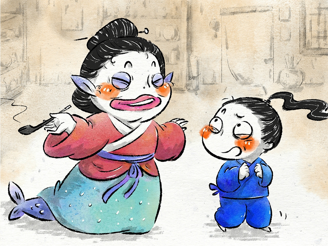 阿观日记|鲛人珍珠店，坑你没商量！（图ZMzMwMjEwNDM2） - 动画片 - 站酷设计师老咖喱LeaX原创素材 - 站酷ZCOOL