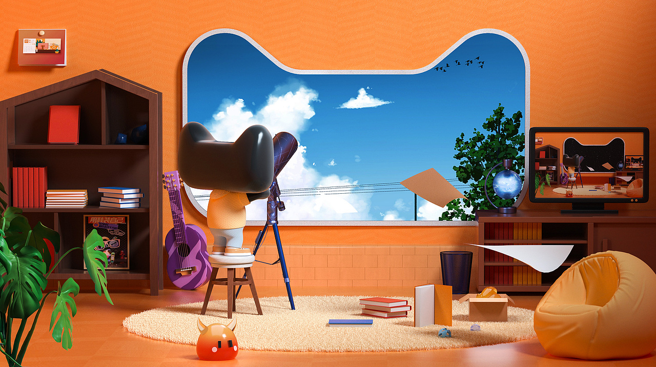 天貓場景制作（圖ZMzAwMjIyMTIw） - 場景 - 站酷設(shè)計(jì)師西瓜頭呀原創(chuàng)素材 - 站酷ZCOOL