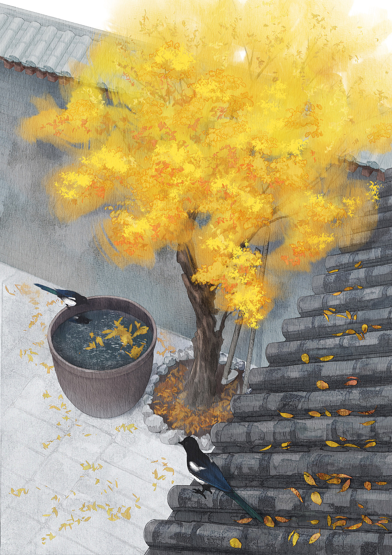 小院的春夏秋冬（图ZMzAzODE4NTYw） - 创作习作 - 站酷设计师海上秋风原创素材 - 站酷ZCOOL