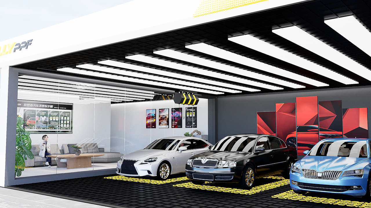 洗车店效果呈现