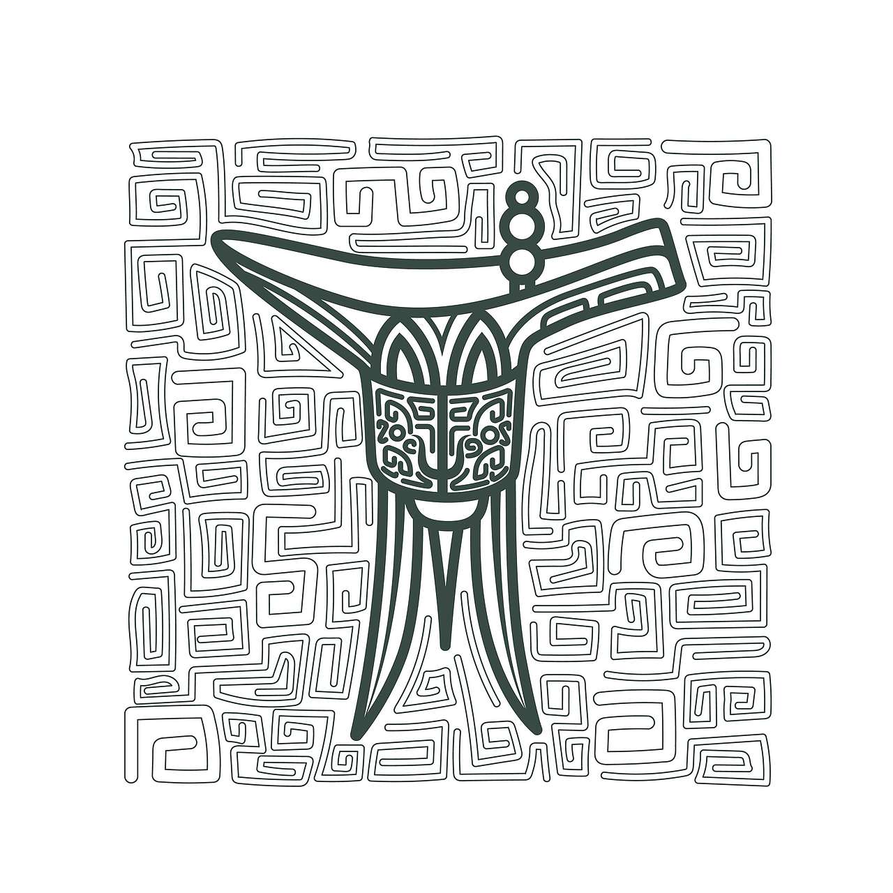 三星堆纹VS青铜器纹（图ZMzQzMzk3NDI4） - 图案 - 站酷设计师字言字语1314原创素材 - 站酷ZCOOL