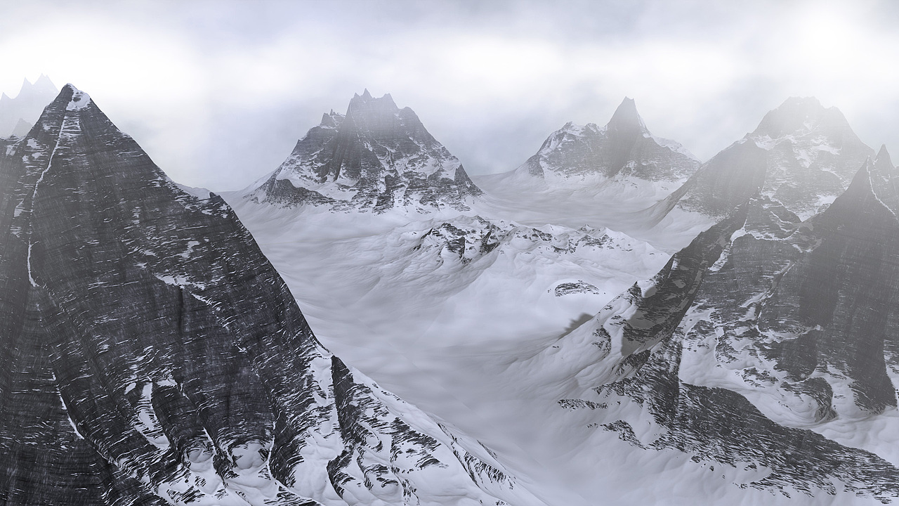 雪山练习之作（图ZMzAyNTQ3MzMy） - 场景 - 站酷设计师电商设计动画师原创素材 - 站酷ZCOOL