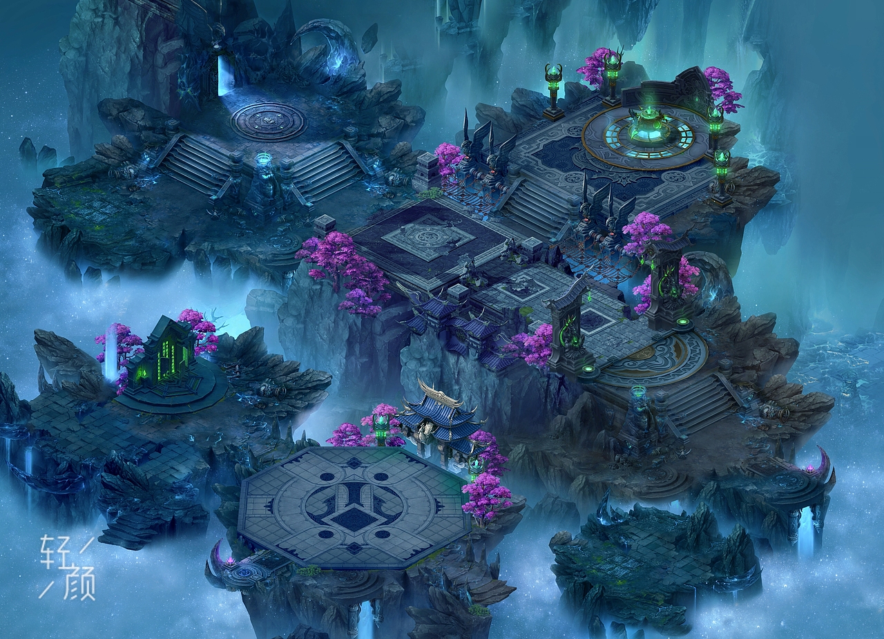 游戏插画-游戏场景原画/修图作品