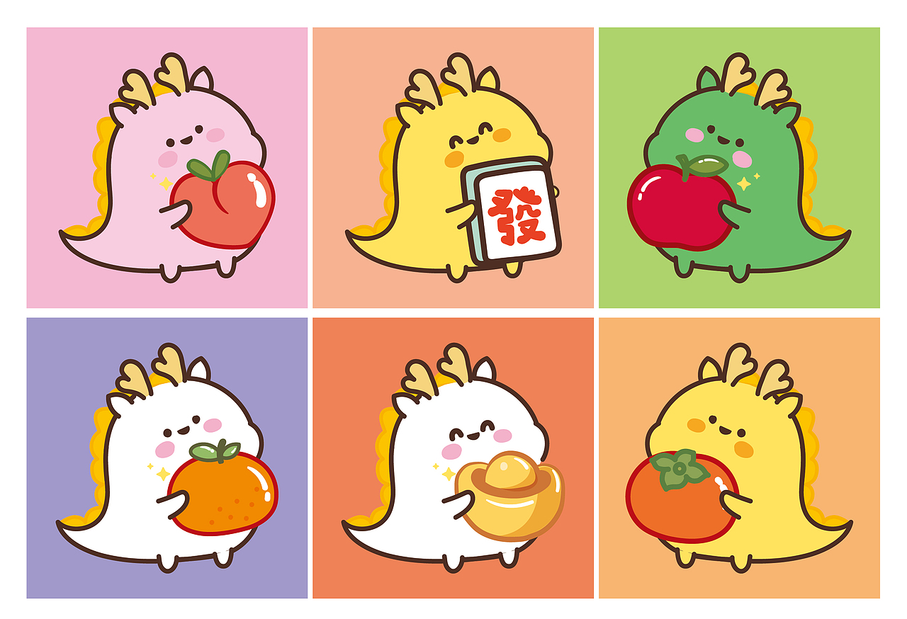 萌龙家族IP卡通设计插画（图ZMzUzMTYxNTg0） - 商业插画 - 站酷设计师阿茹生肖IP原创素材 - 站酷ZCOOL