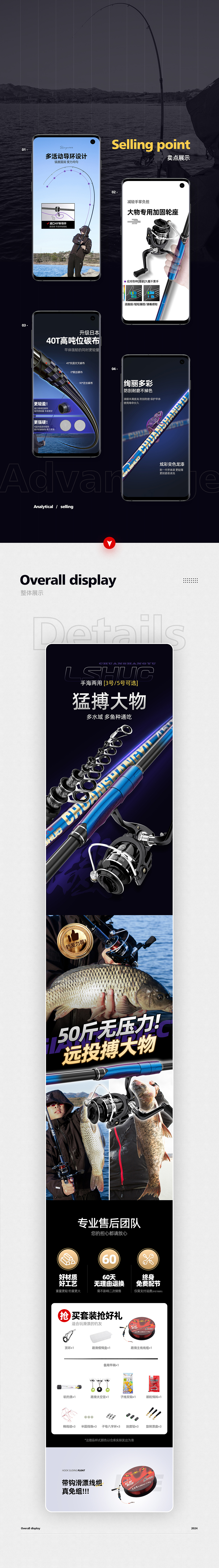 渔具户外用品| 鱼竿矶竿详情页展示（图ZMzYwMjk1OTEy） - 电商 - 站酷设计师零度渔具视觉原创素材 - 站酷ZCOOL