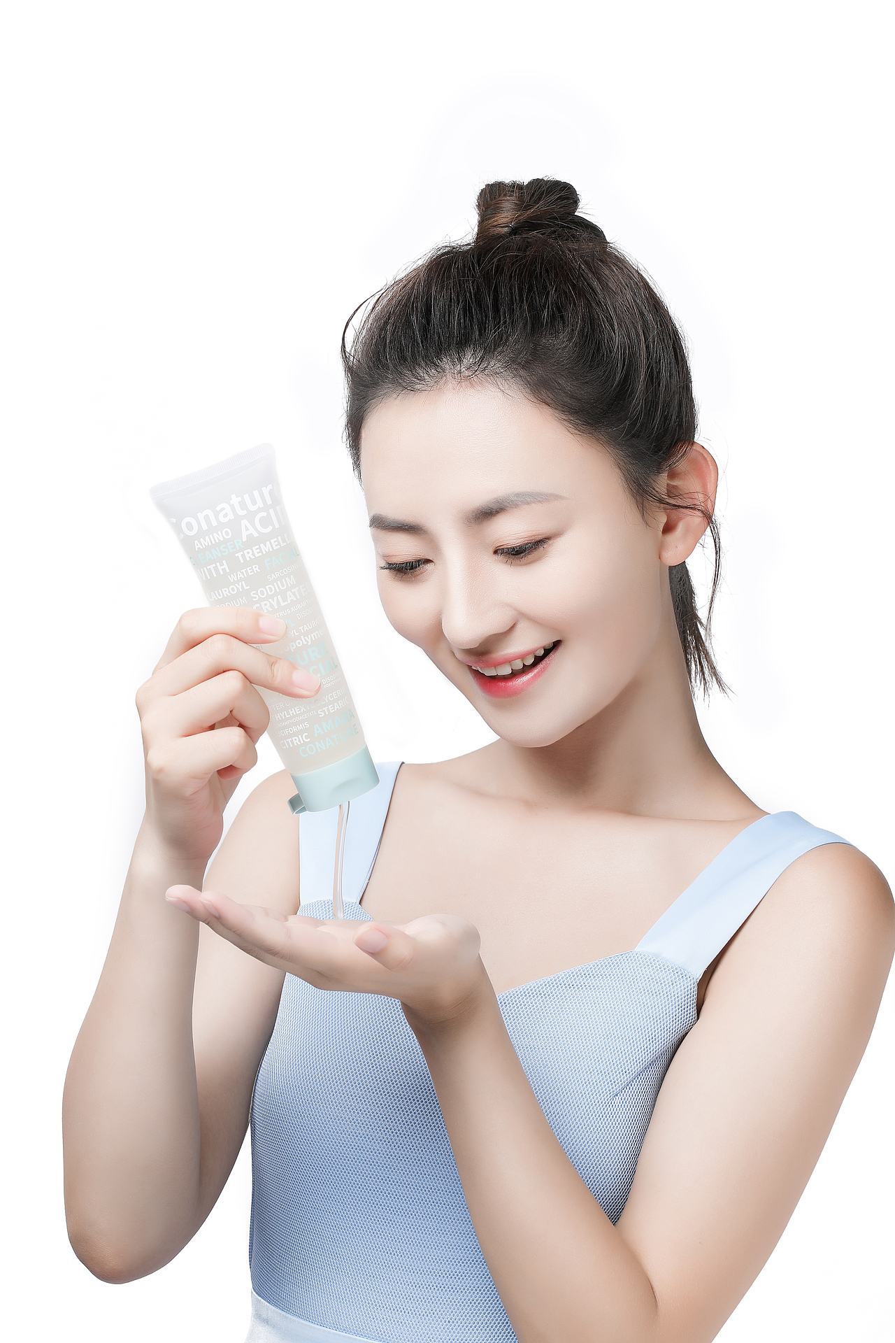 光合自然品牌护肤品洁面乳详情页设计主图视频