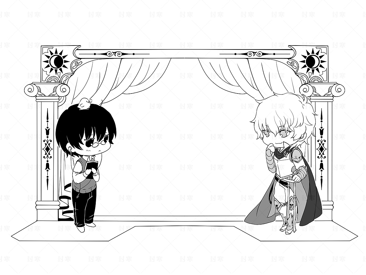 读者和主角绝逼是真爱 | 十周年出版Q版插图（图ZMzM5MDMzMjAw） - 商业插画 - 站酷设计师封寒www原创素材 - 站酷ZCOOL