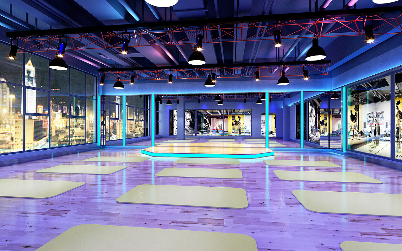 成都健身房装修、健身房设计、健身房案例、设计单位