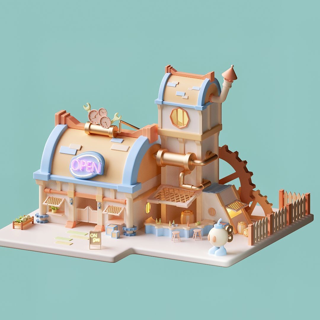 C4D零基础第五期学员作品——NiaoNiao的C4D课堂（上)（图ZMzE2Mzg1MjY0） - 场景 - 站酷设计师我就是NiaoNiao原创素材 - 站酷ZCOOL