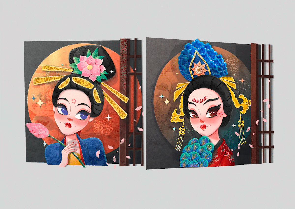 我的女孩|剪纸插画人物系列-AR(图ZMzIyMDM0Mzk2) - 艺术插画 - 站酷设计师野生植物Y原创素材 - 站酷ZCOOL