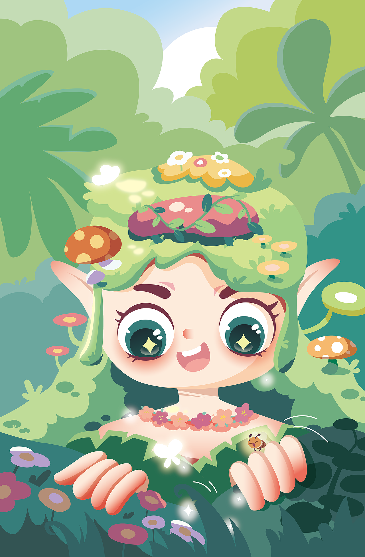 春天正好，樱花盛开（图ZMjk2OTM5MjI0） - 儿童插画 - 站酷设计师agunnnn原创素材 - 站酷ZCOOL