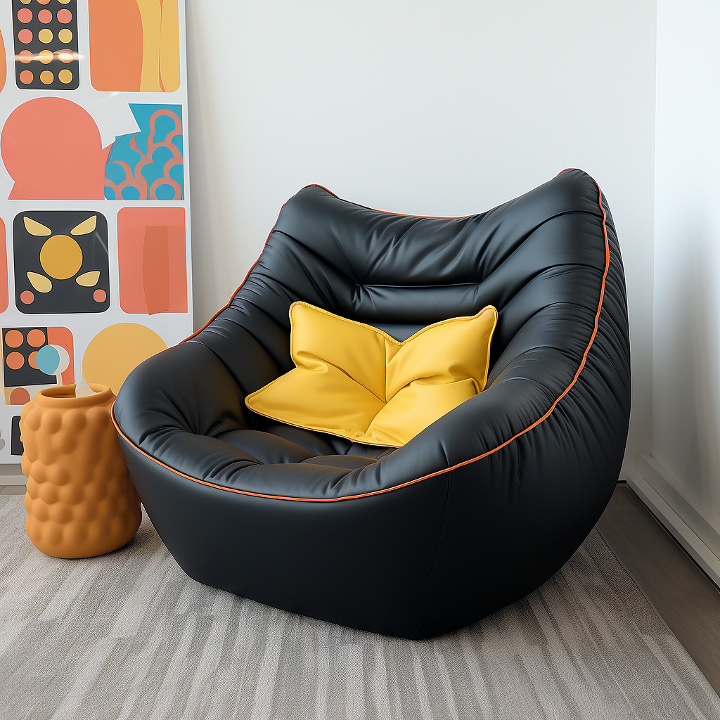黑色懒人沙发