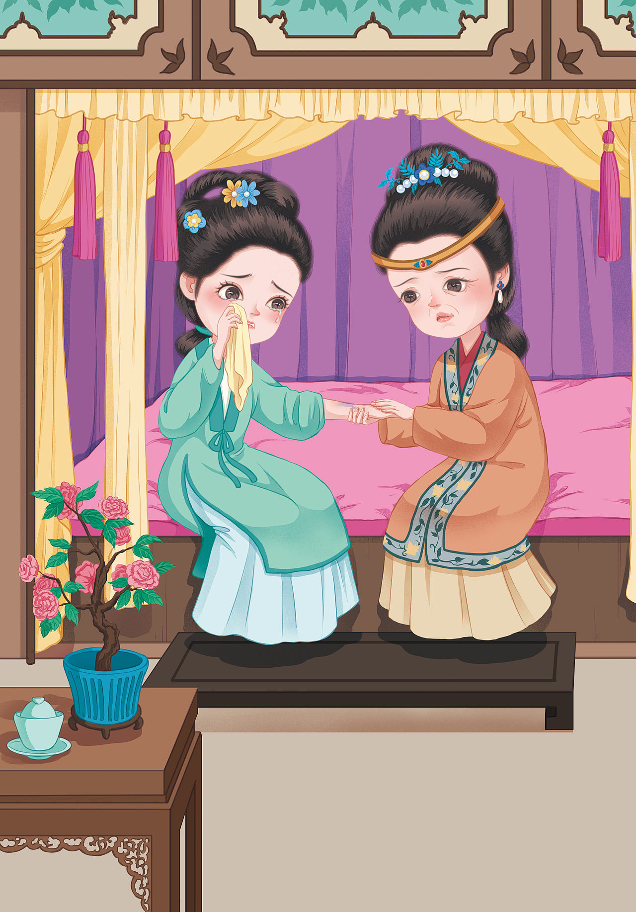 《迎春》
<br>子系中山狼,得志便猖狂。<br>金闺花柳质,一载赴黄粱。