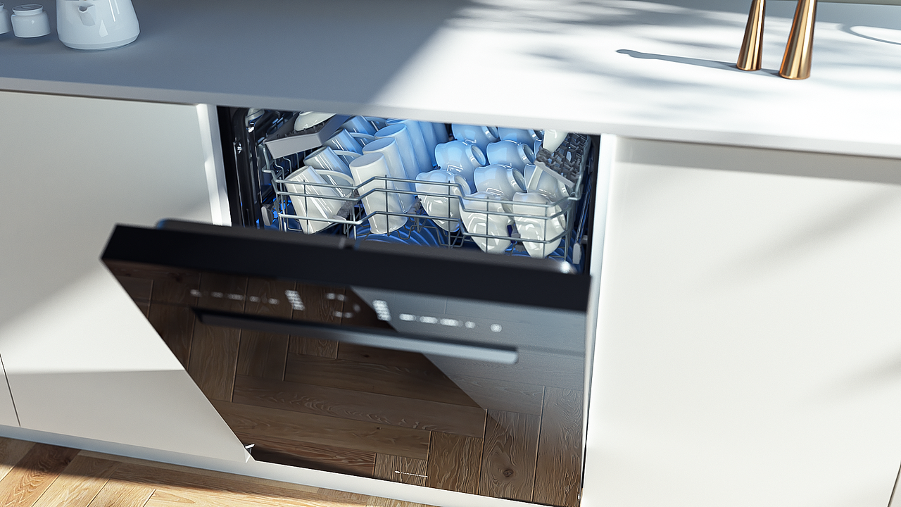 洗碗机三维视频