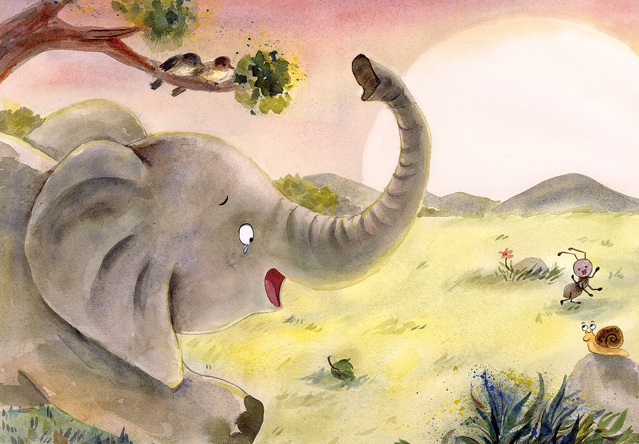 走失的小象绘本