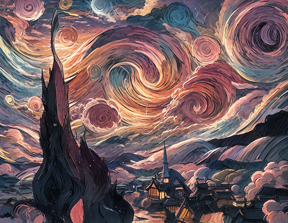 AI重绘梵高星空·Starry Night