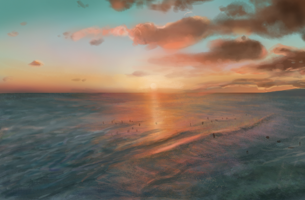 海上日出（图ZMzI3NDI1ODU2） - 创作习作 - 站酷设计师AtypicalAlice原创素材 - 站酷ZCOOL
