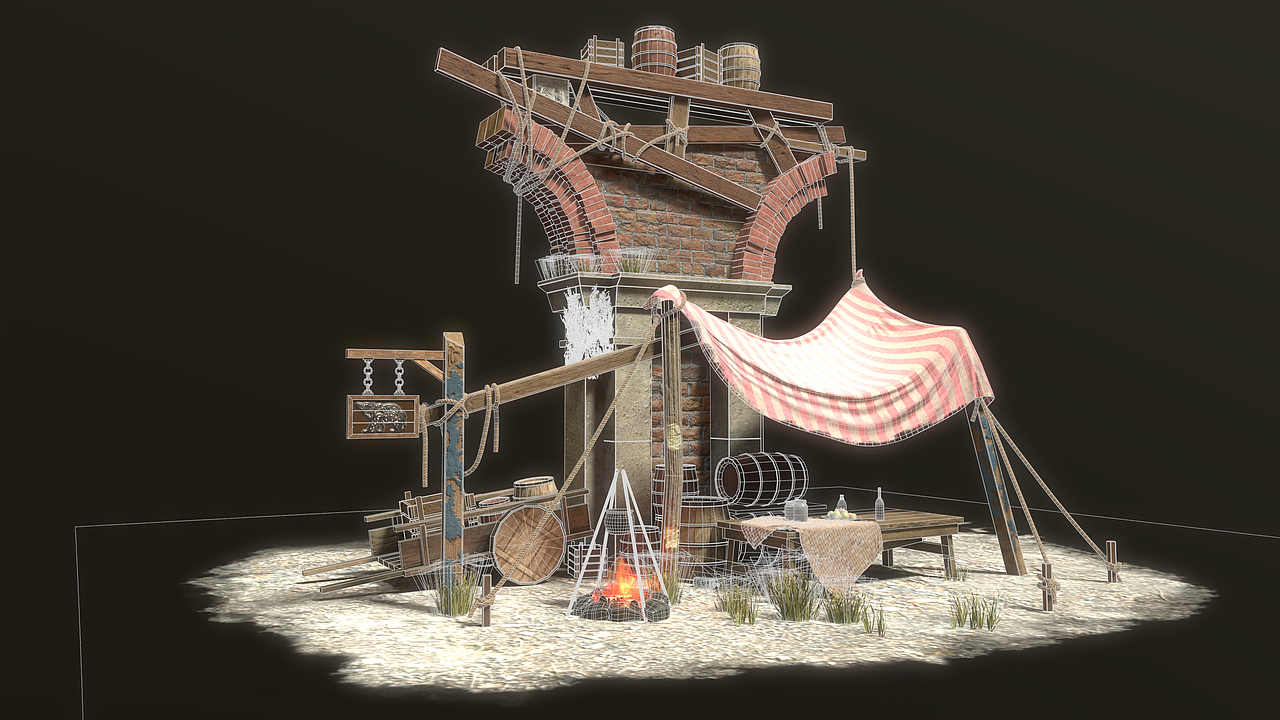 刺客信条-英灵殿场景临摹