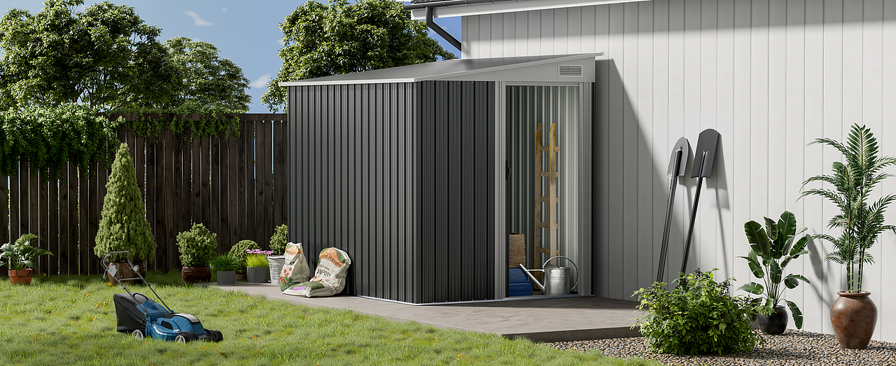 亚马逊户外工具房&金属鞋架渲染效果分享