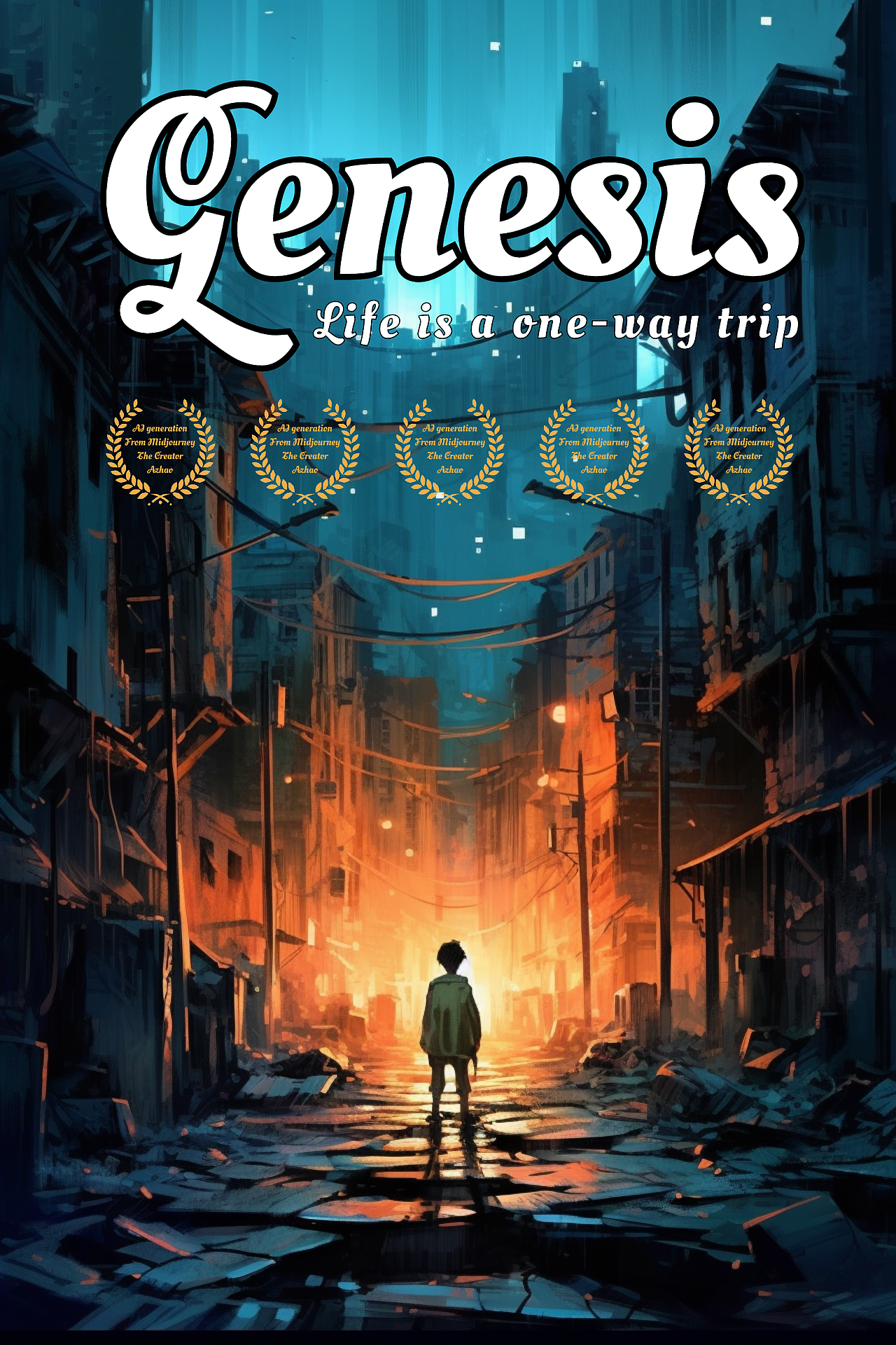 AIGC丨短篇漫画《AI-创世纪》预告海报（图ZMzQxMjg1ODQ4） - AI作品 - 站酷设计师阿赵的所见所得原创素材 - 站酷ZCOOL