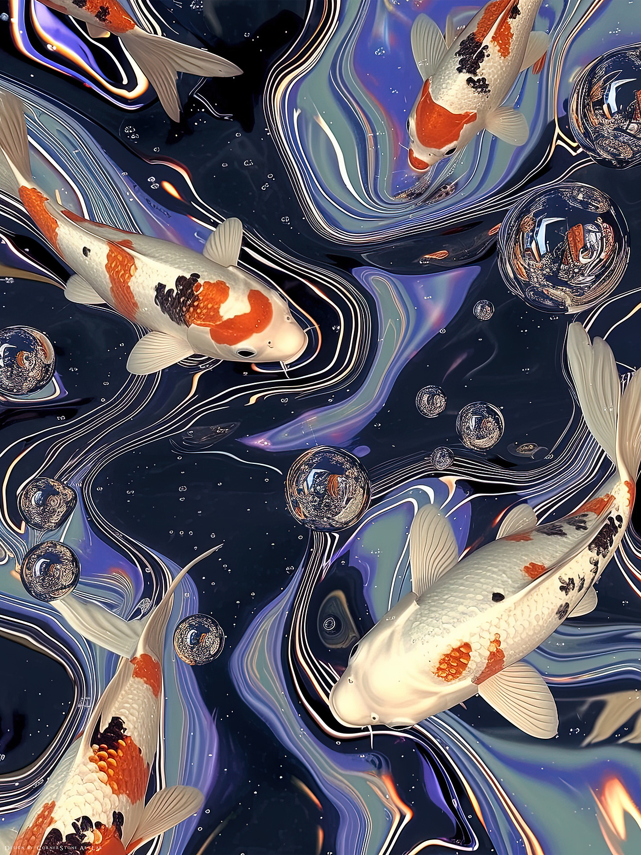 看到镭射锦鲤有好运 | 数字艺术