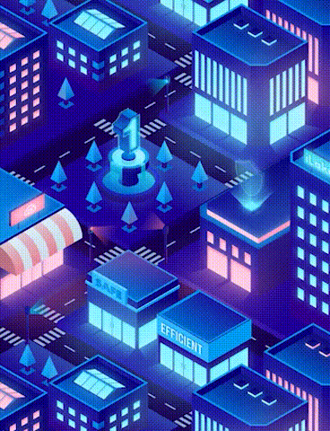 从2.5D到3D——城市夜景插图（图ZMzI4MjIxOTY0） - 品牌 - 站酷设计师Onimod原创素材 - 站酷ZCOOL