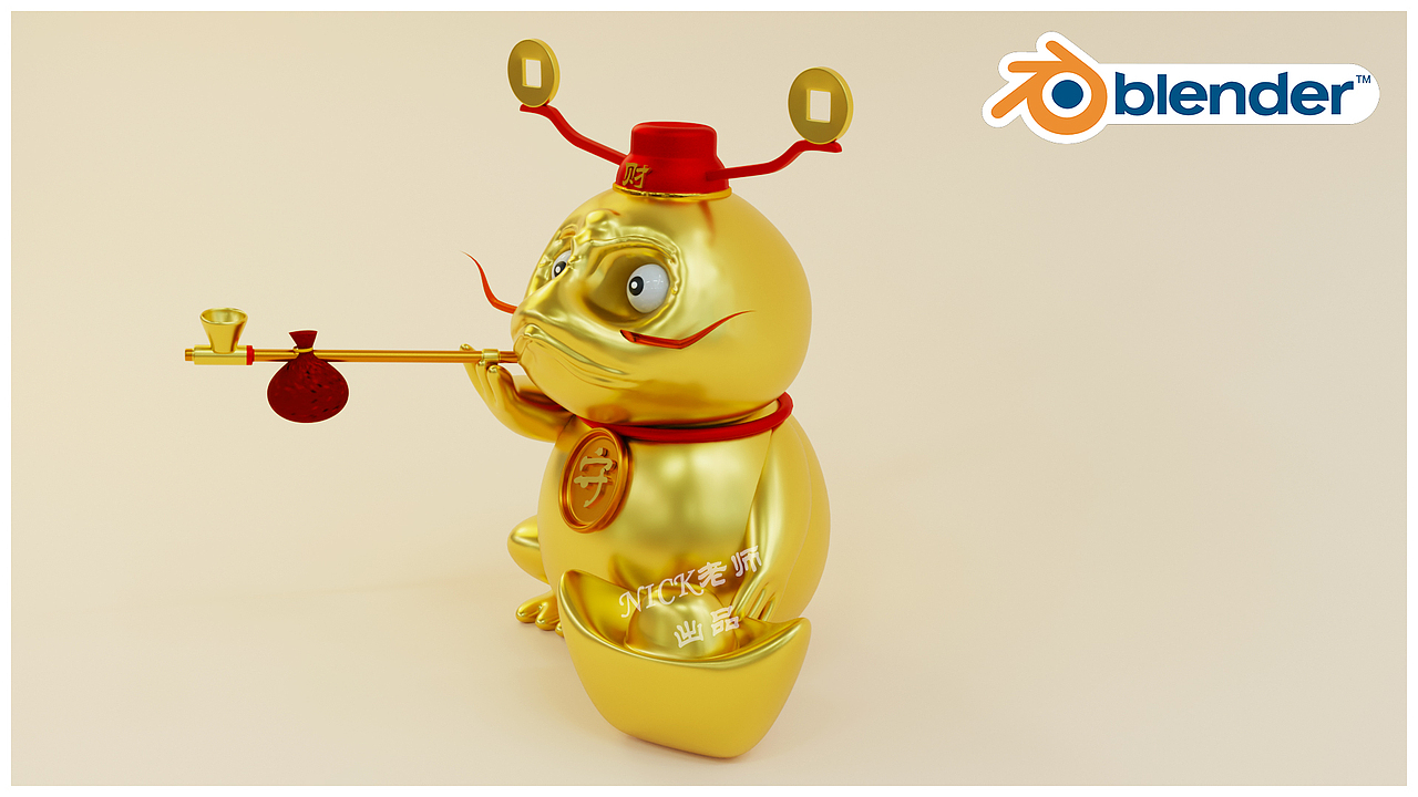 《金二爷》Blender雕刻作品（图ZMzE4ODU1NzYw） - 人物/生物 - 站酷设计师Nick老师原创素材 - 站酷ZCOOL