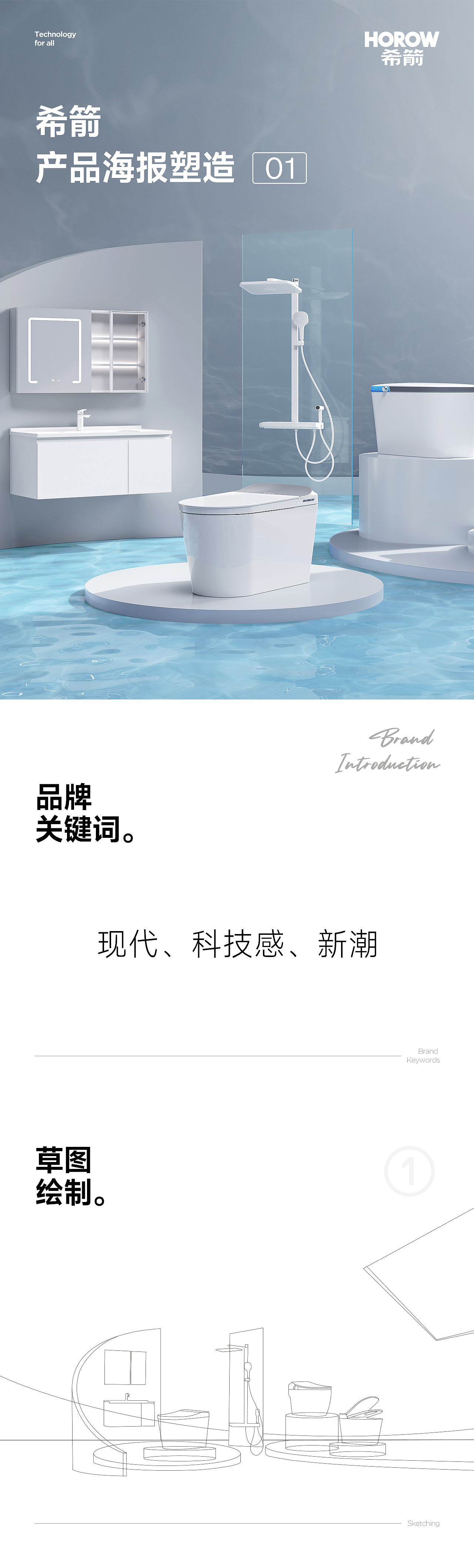 希箭卫浴产品集合海报