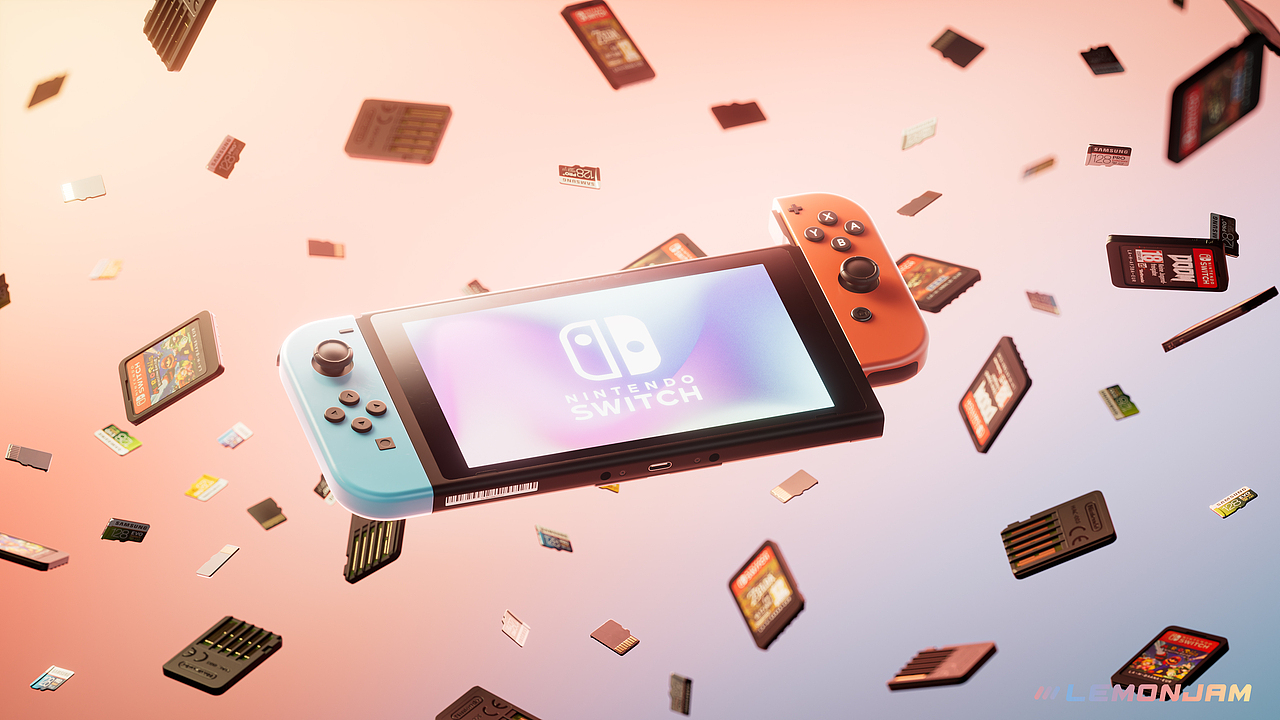 一台switch的渲染之旅（图ZMzU5NTQ5NTU2） - 产品 - 站酷设计师lemonjam原创素材 - 站酷ZCOOL