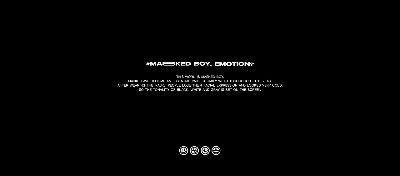 Masked boy.Emotion?