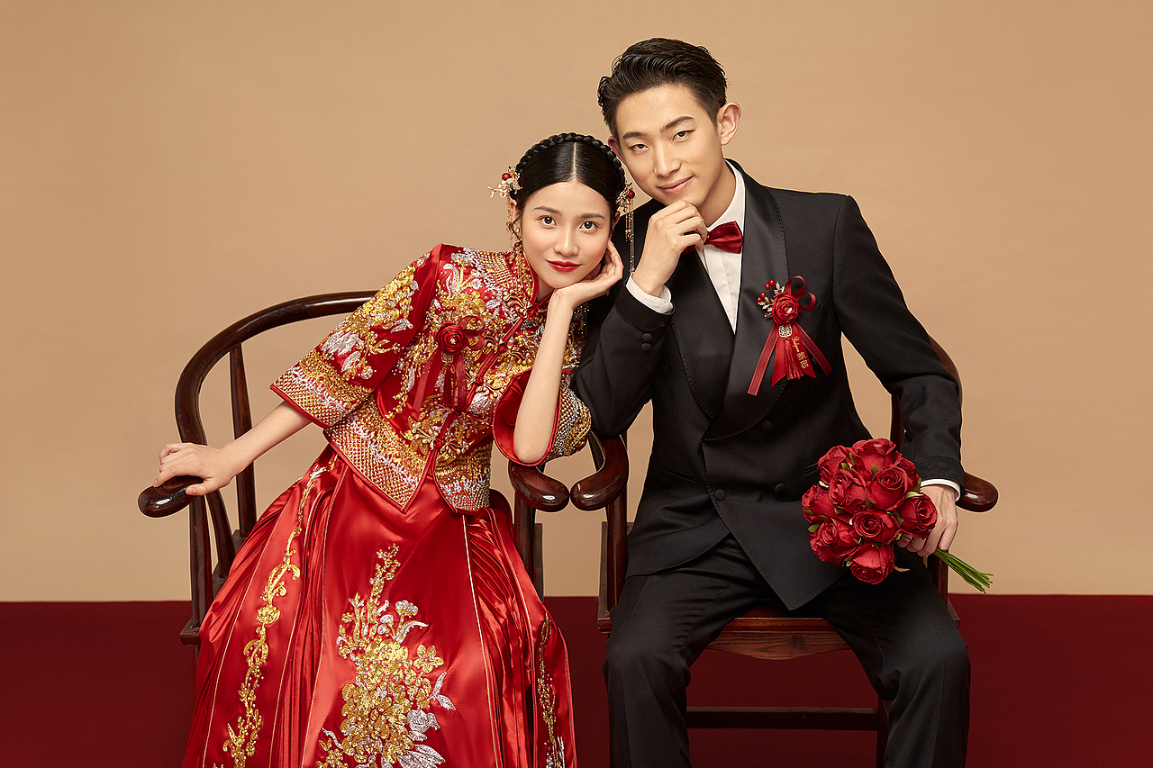 我的婚纱照之中式系列，自己喜欢家人夸赞~（图ZMzE1OTQzNjM2） - 婚礼摄影 - 站酷设计师遇见YUJIAN原创素材 - 站酷ZCOOL