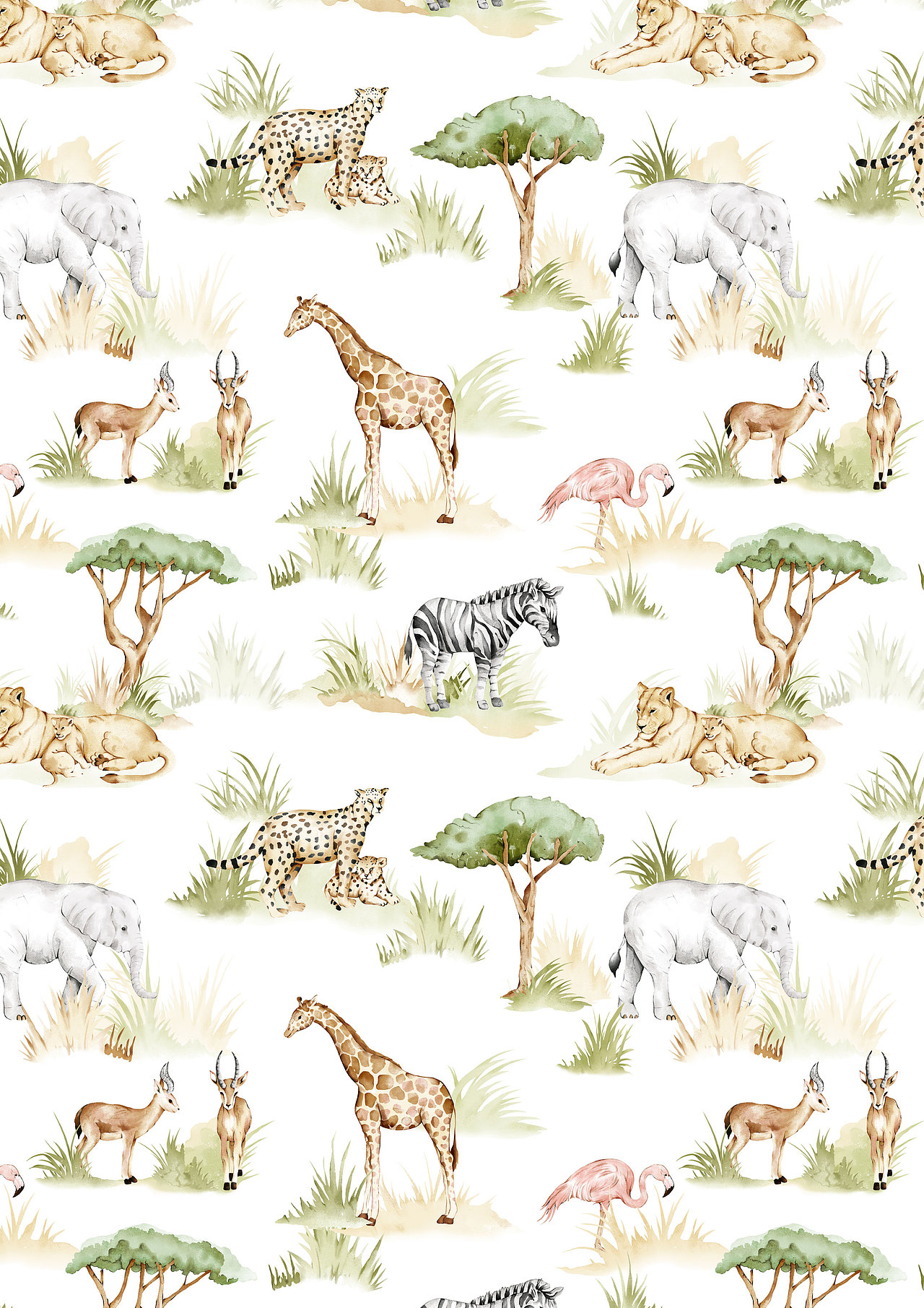 布料插画印花-写实水彩