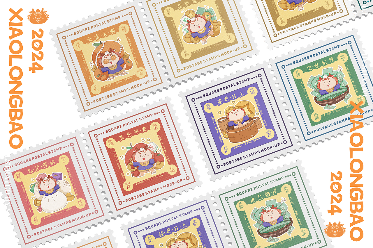 龙年IP【小龙包】龙年春节限定贺图（图ZMzUxNzI5Mzg4） - IP形象 - 站酷设计师山吾山吾原创素材 - 站酷ZCOOL