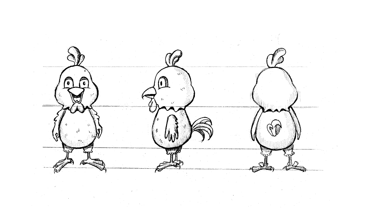 手绘-插画-小鸡（图ZMzIyNjI4NDA0） - IP形象 - 站酷设计师Finnersky原创素材 - 站酷ZCOOL