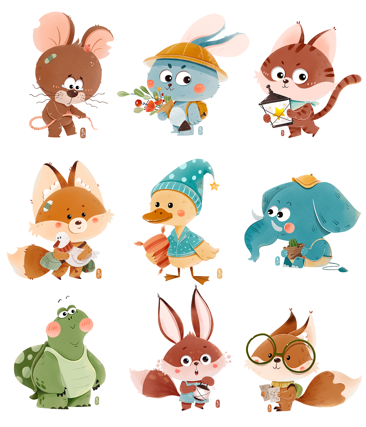 小动物合集（图ZMzU1OTY2MDA0） - 儿童插画 - 站酷设计师李五点zka原创素材 - 站酷ZCOOL