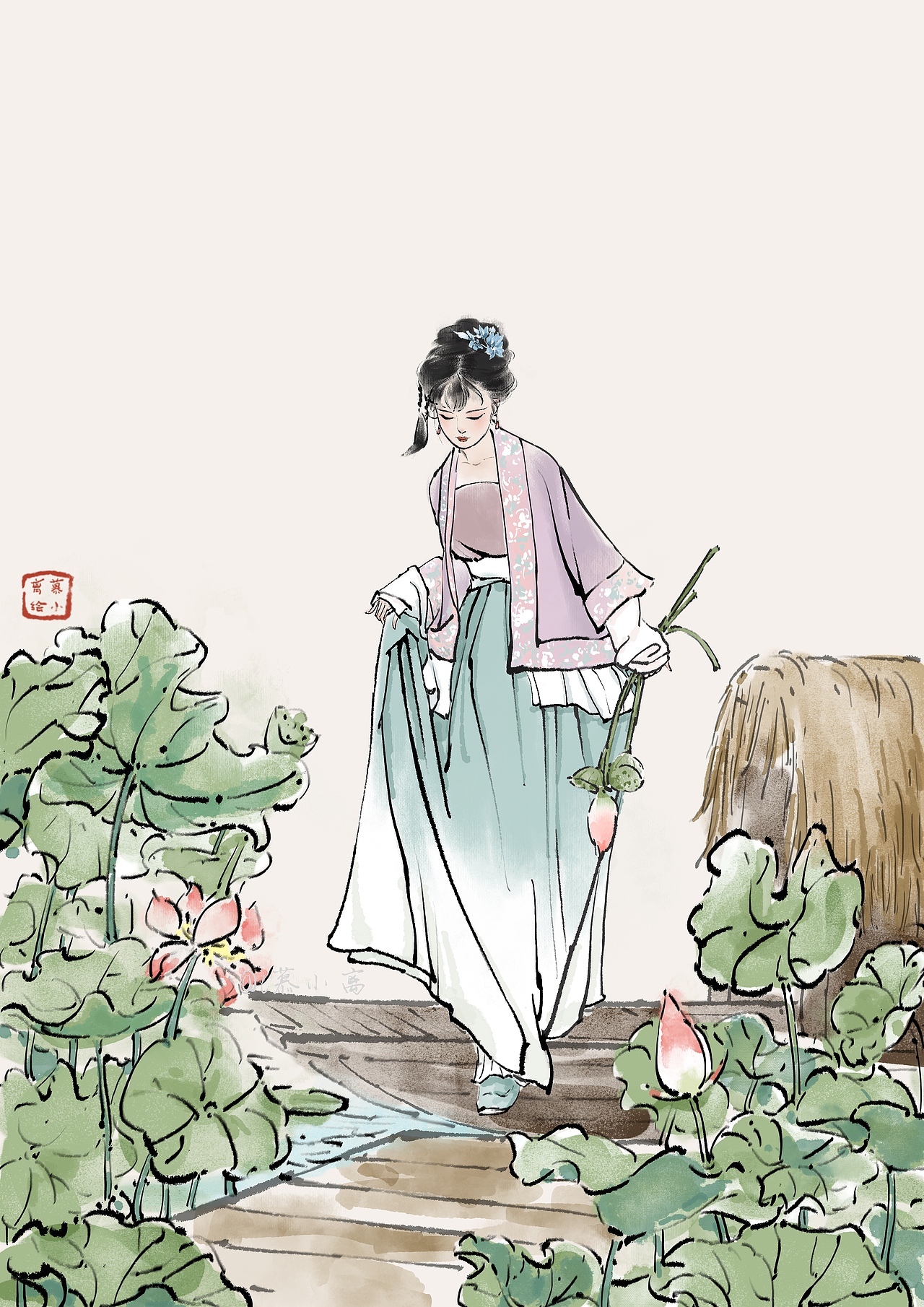 垆边人似月 皓腕凝霜雪（图ZMzE1NDU3ODQ4） - 创作习作 - 站酷设计师l慕小离原创素材 - 站酷ZCOOL