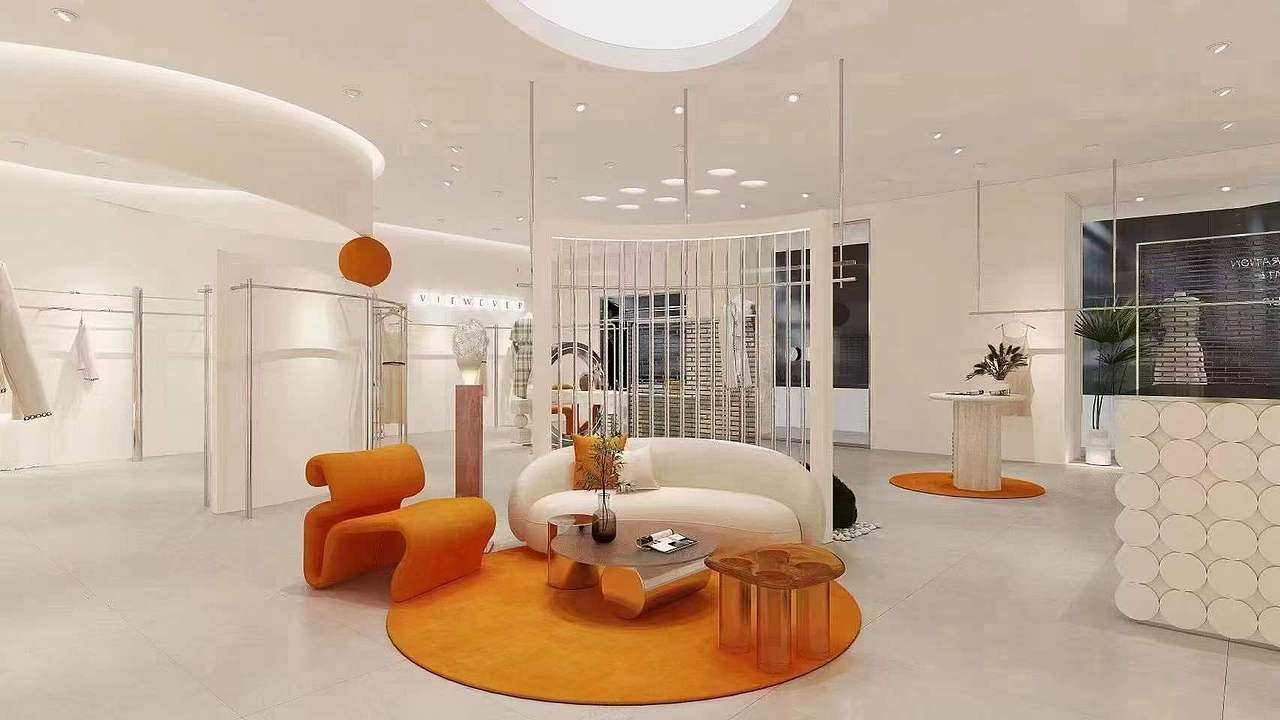 干净素雅的高级服装店（图ZMzE0MTQ5NTY0） - 商业空间设计 - 站酷设计师效果图施工图小倩原创素材 - 站酷ZCOOL