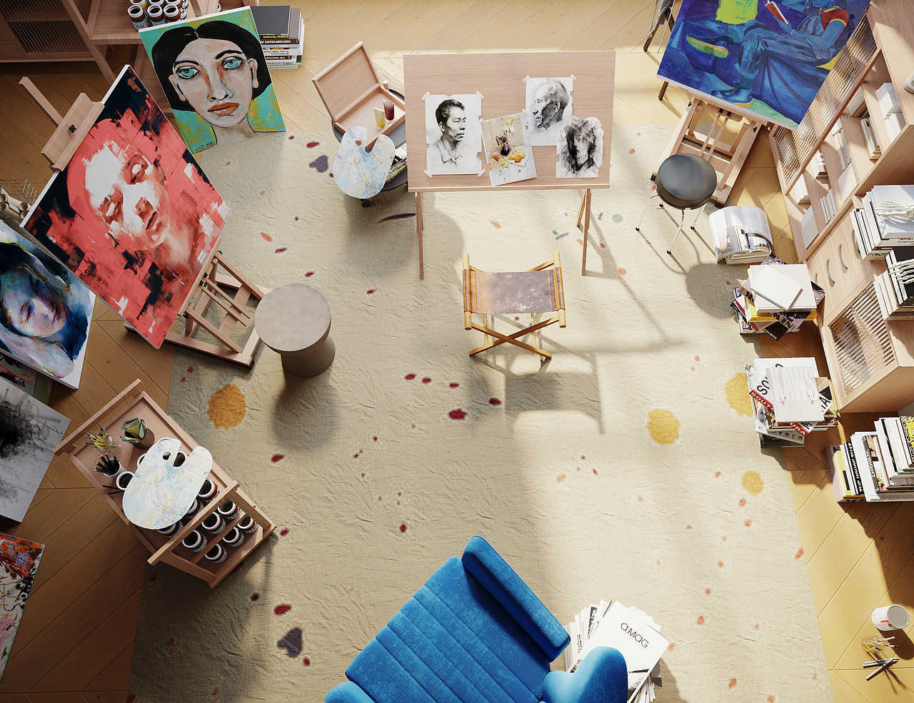 电视剧《猎罪图鉴》——沈翊的家,3D建模场景效果图