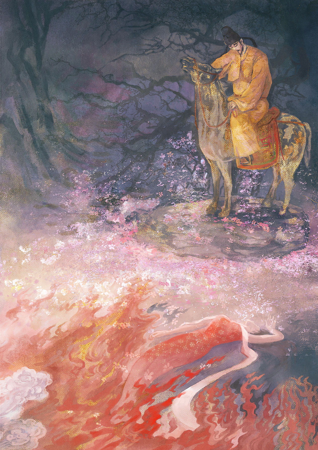 《长恨歌》｜长卷（图ZMzQwMDUwNTU2） - 艺术插画 - 站酷设计师yyujing原创素材 - 站酷ZCOOL