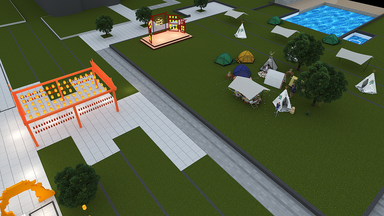 中秋游园会、市集巡游、市集活动