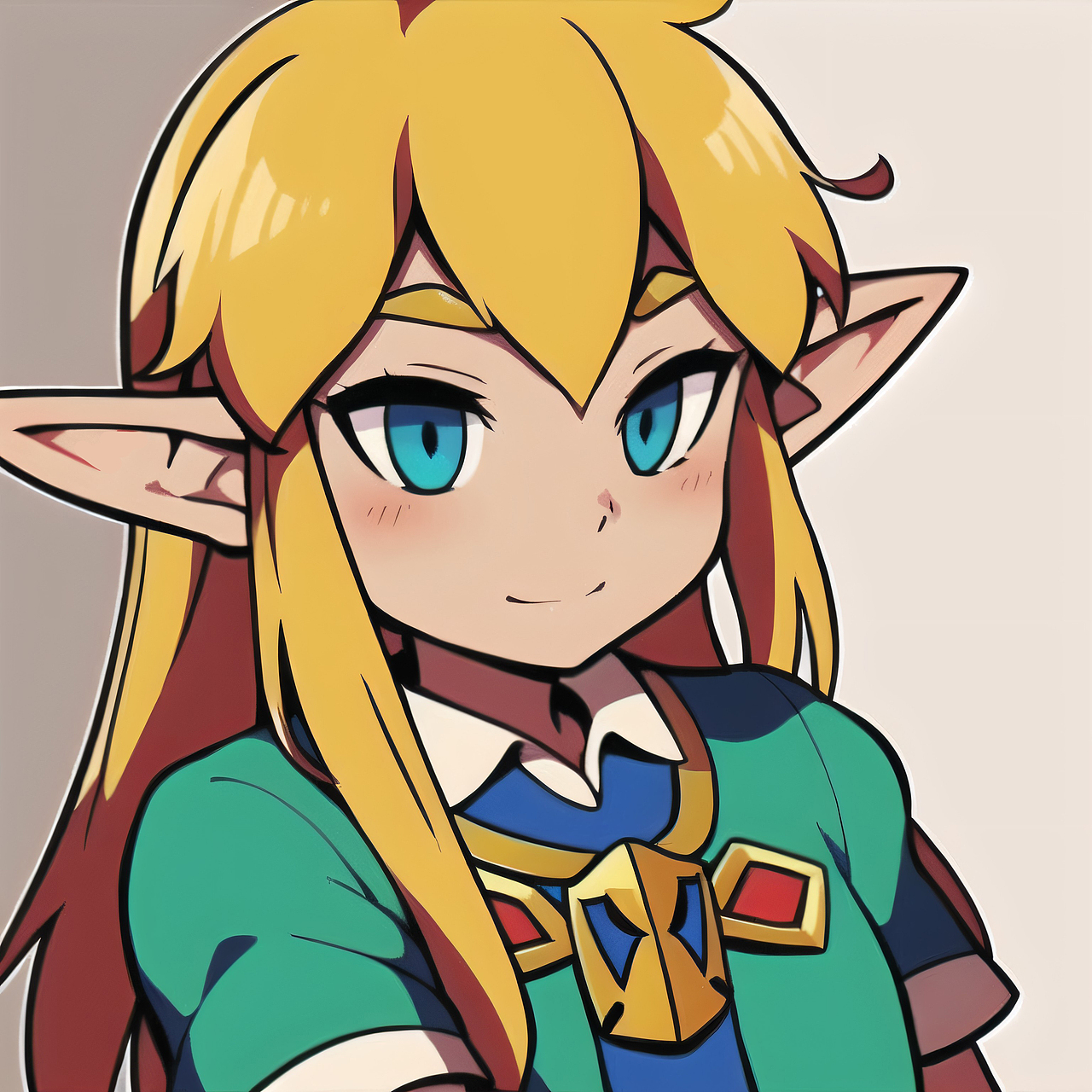 性转林克头像（少女版）（图ZMzQxMjIzODU2） - AI作品 - 站酷设计师niki勤原创素材 - 站酷ZCOOL