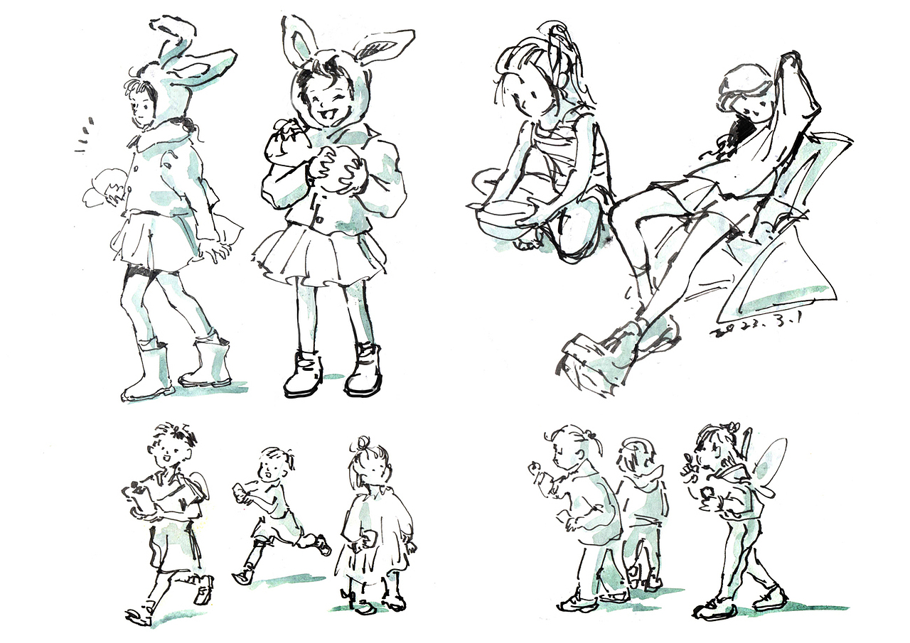 三月碎片（图ZMzM1MDE0NDQw） - 儿童插画 - 站酷设计师抱抱小枕头原创素材 - 站酷ZCOOL