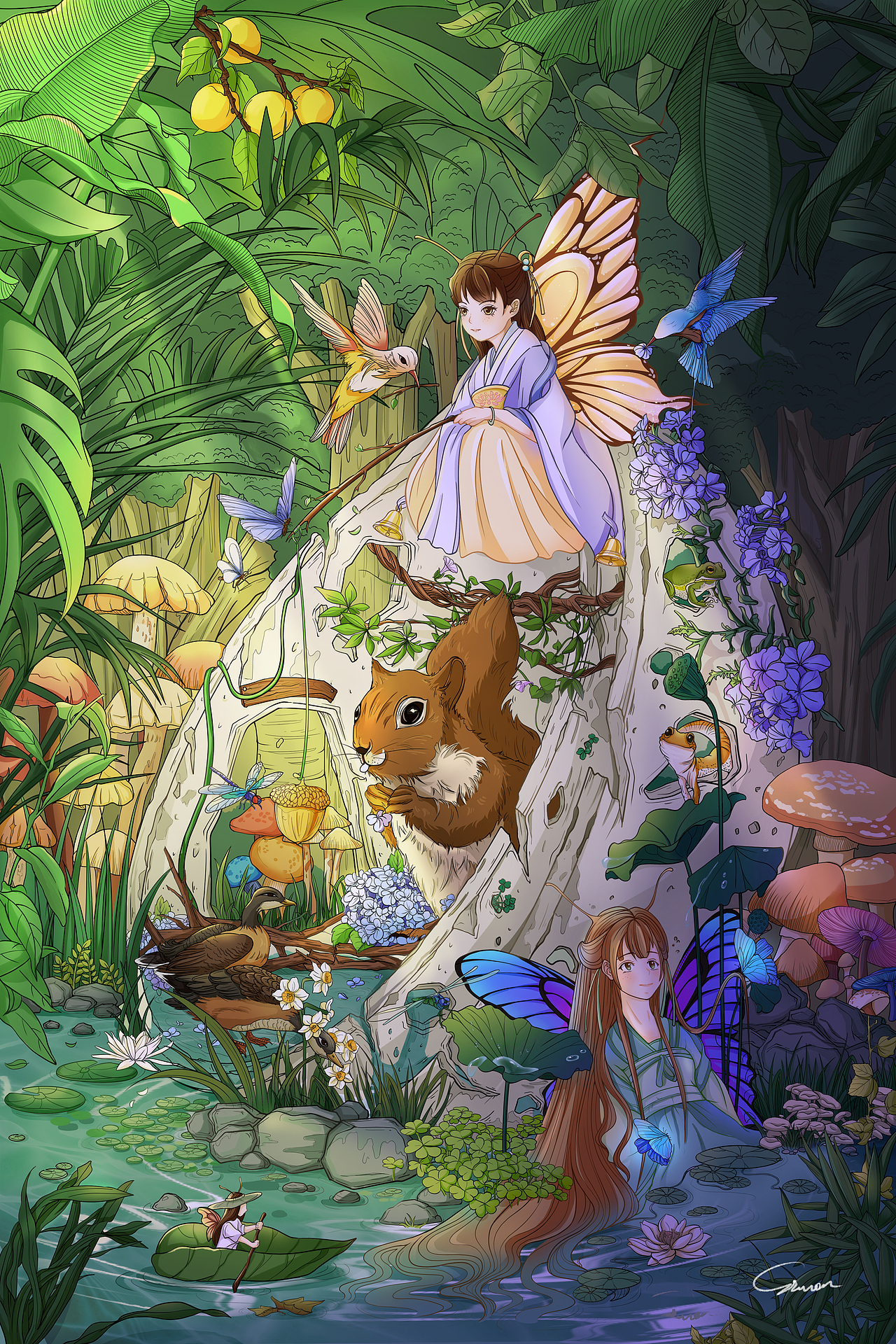 插画练习-丛林里的一些小动物们（图ZMzI3Njc2MTYw） - 商业插画 - 站酷设计师始源SIWON原创素材 - 站酷ZCOOL